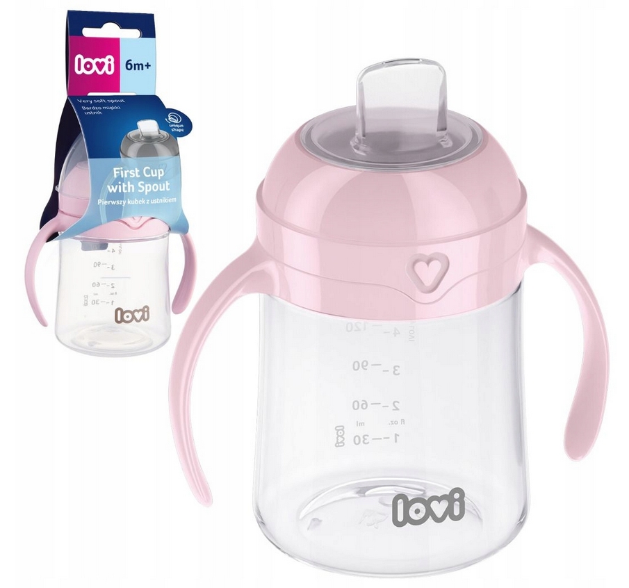 LOVI Pierwszy kubek z ustnikiem 150ml Pink